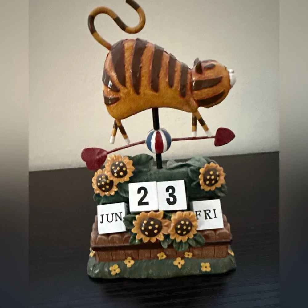 Whimsical Cat Perpetual Desk Calendar